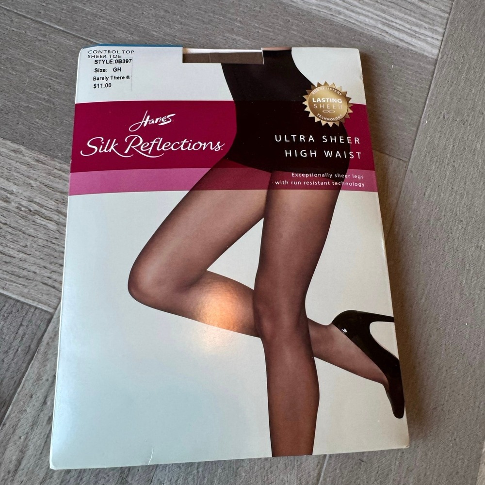 Hanes Silk Reflections Barely There Ultra Sheer High Waist Control Top‎ GH